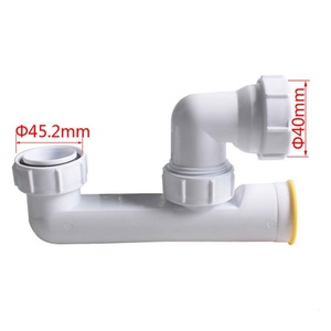 45.2 mm to 40 mm Strainer Connector for Y-Shaped Pipe Connector Anti Ador Sink Drain Pipe Adapter <b>Fitting</b> Bath Bathtub Drain - Product Image 2