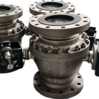 Vanne à boisseau sphérique manuelle OEM à corps divisé boulonnée avec extrémités à bride montées sur trunnion B3 8 pouces 300LB CF8M SS316 pour l'industrie pétrolière et gazière