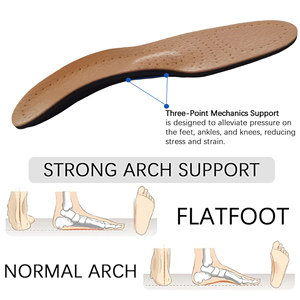 Le solette in vera pelle forniscono un forte supporto per l'<span class=keywords><strong>arco</strong></span> per alleviare l'affaticamento del piede per ridurre il dolore in piedi - Product Image 5