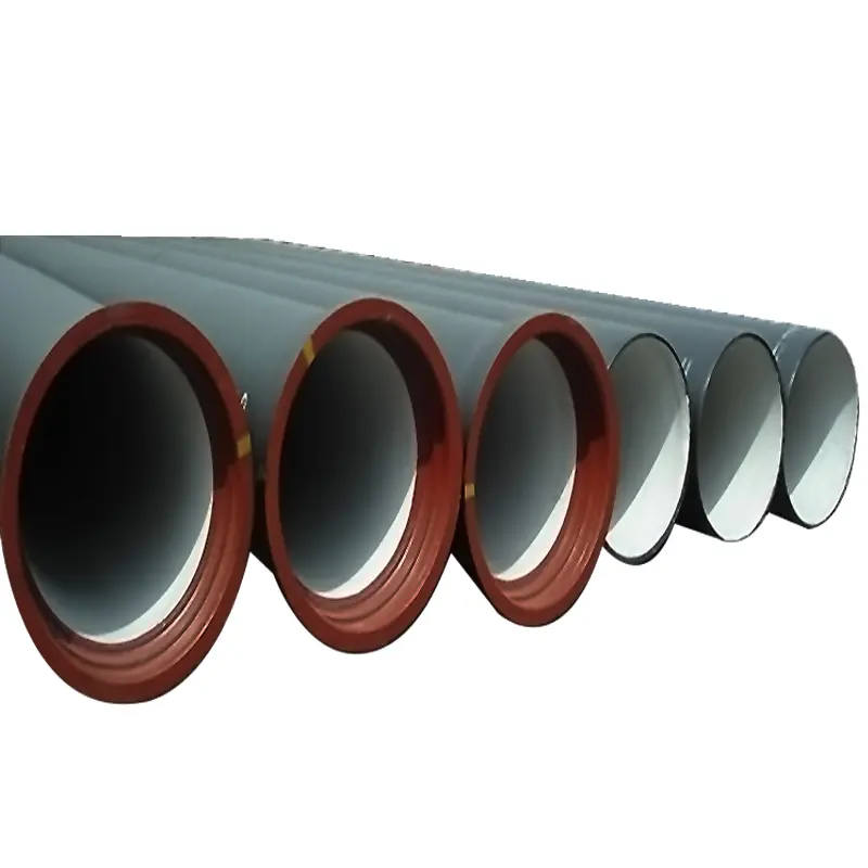Fabricante de tubos de presión de agua de hierro fundido dúctil Tubo de hierro fundido dúctil centrífugo ISO2531 EN545 K9 C40