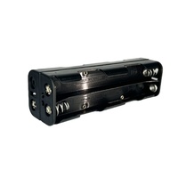 Boîtier de batterie allongé pour 8 piles AA, support 12V, rangement double face, conteneur pour piles bouton 9V, à souder et connecter soi-même