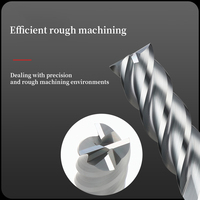 Fraise à queue en carbure de tungstène HRC60 à 4 dents, revêtement TiCN, 16mm*100mm, OEM
