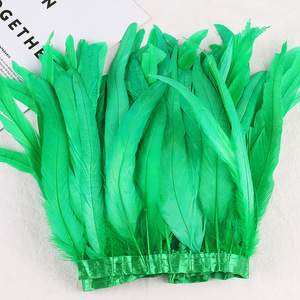 Plume de coq blanche en gros, <span class=keywords><strong>pas</strong></span> chère, 25-30 cm, bordure en plumes, frange pour carnaval, <span class=keywords><strong>cocktail</strong></span>, vêtement, artisanat, décoration de <span class=keywords><strong>robe</strong></span>, dentelle en tissu - Product Image 5