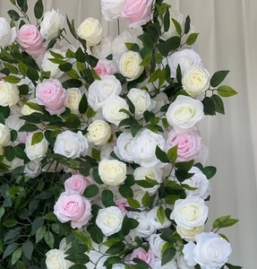 Pared de flores artificiales, gran oferta, rollo de tela de pared de flores verdes de Milán, Alhelí, decoración de bodas y eventos, flores artificiales - Product Image 6