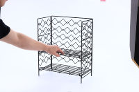 Support métallique pour comptoir de cuisine de style américain Étagère pliable pour épices Panier à collation Garde-manger pliable Support de rangement pour aliments empilable