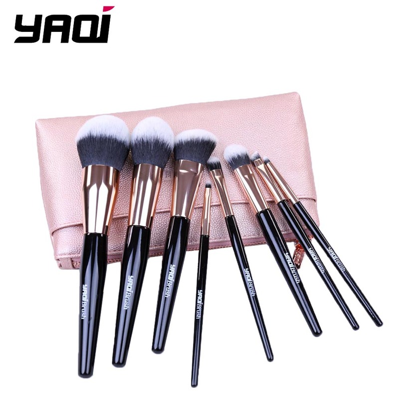 YAQI Makeup Brushes Custom Logo Black