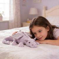 Peluches JC, jouets en peluche, dragon en peluche lavande, peluche mignonne, animal en peluche mythique, poupées en peluche douces, parfaites pour un cadeau d'anniversaire