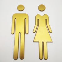 Autocollant en plastique ABS 3d personnalisé, logo personnalisé automatique, Badge de toilettes, salle de lavage