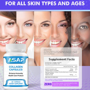 Supplément marin d'acide hyaluronique de collagène d'OEM 500mg blanchissant la peau capsule de collagène - Product Image 2