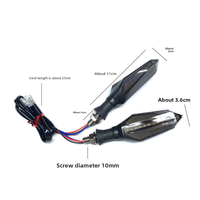 Clignotants universels à LED dynamiques à défilement avec rétroéclairage en forme de flèche DRL pour moto - Vente chaude