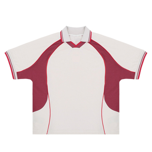 T-shirt ample en coton 100% à col montant, motif lettres, style rétro, surdimensionné, lourd, personnalisé, vente en gros, maillot de football - Product Image 5