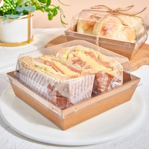 En stock: Caja para llevar de 5 pulgadas con tapa transparente para donuts tipo sándwich, rollos de pastel suizo, rebanadas de pastel, postres de sushi - Product Image 2
