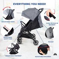 Porte-bébés compacts pliants portatifs poussettes légères de bébé de sécurité pour 0-3 ans
