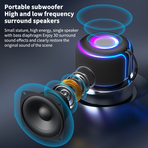 <span class=keywords><strong>New</strong></span> FM Đài phát thanh xe Loa ngoài trời loa siêu trầm rung Led Loa di động công suất cao loa không dây - Product Image 5