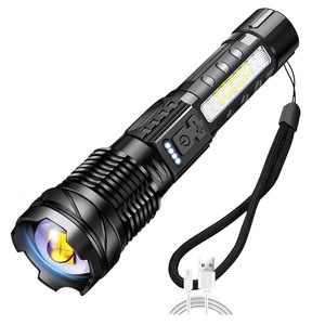 XH-P50 Led mạnh mẽ có thể sạc lại đèn pin gói 2 đa chức năng Ngoài Trời Màu Đỏ màu xanh bên Đèn Hợp kim nhôm USB Kính thiên văn zoom - Product Image 3