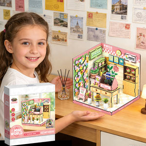 Nuevo Kit de Casa de Muñecas en Miniatura, Tienda de Flores, Diorama de Madera, Kits de Construcción, Cafetería, Rincón de Lectura, Rompecabezas 3D de Madera - Product Image 5