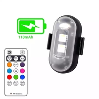 Motorrad LED RGB Warnleuchte Universelle Auto-Mini-Signalleuchte Drohne Mit Fernbedienung Stroboskoplicht 7-Farben-Anzeige Sicherheitslampe