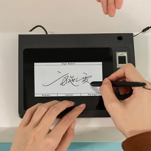 Huion Pad Tanda Tangan Elektronik Tanpa Kertas dengan Perangkat Lunak Layar Mesin dengan Sidik Jari USB Pad Tanda Tangan Digital Di Mana Saja