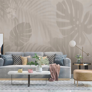 <span class=keywords><strong>Mural</strong></span> de Pared con Diseño de Hojas Tropicales Botánicas, Impreso en 3D, Impermeable y Ecológico, para Dormitorios y Comedores - Product Image 1