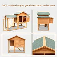 Poulailler en bois étanche, nichoir à œufs, enclos extérieur pour lapins, cage à pigeons, niche pour chats, abri multifonctionnel pour petits animaux
