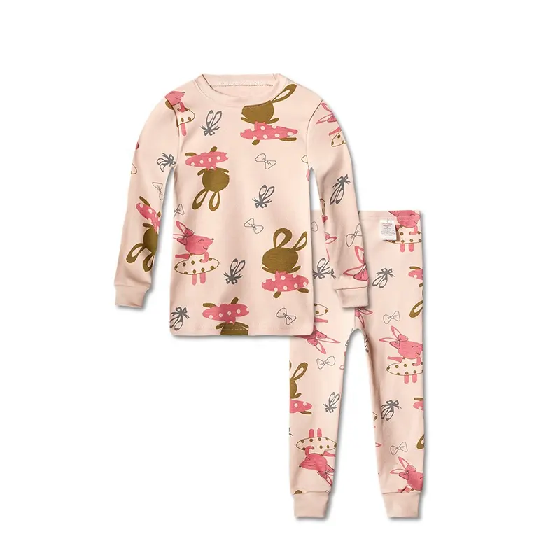 Pijamas infantis de algodão orgânico, pijamas para bebês, meninas, 100% algodão, de seda