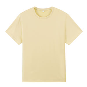 T-shirt unisexe à manches courtes en coton 100% tissé de haute qualité OEM, col rond, uni, coupe ample, respirant, écologique - Product Image 5