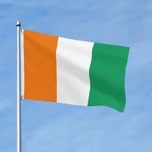 Durable 3x5 FT Cote D Ivoire Ivory Coast Flag Banner Premium Polyester Fade Resistant and Double Stitch For Decoration