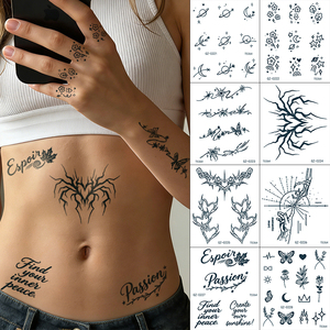 Tatuajes Temporales Faciales Indios Semipermanentes, Resistentes al Agua, No Tóxicos y Ecológicos, Duran 2 Semanas, Diseño Artístico para Adultos - Product Image 1