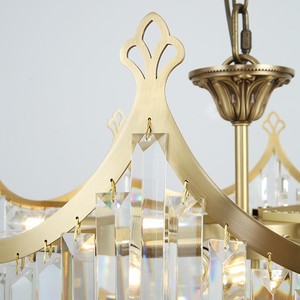 French Retro Copper Crystal Lamp Modern European Luxury Villa Chandelier for Living <b>Dining</b> Bedroom LED Black White for Hotels - Product Image 6