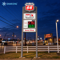 Panneau d'affichage LED extérieur personnalisé pour prix de carburant, norme américaine, enseigne pylon pour station-service et magasin de proximité, pour Phillips 66