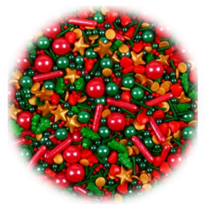 Perles de sucre comestibles pour décoration de gâteaux dorés Joyeux Noël pour gâteaux Cupcake Fournitures de boulangerie - Product Image 1