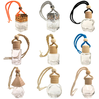 Bouteille de diffuseur d'huile essentielle d'aromathérapie pour voiture Bouteille de désodorisant vide Bouteille de parfum suspendue Accessoires de décoration de parfum