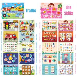 Libro tranquillo per i più piccoli, giocattoli interattivi di apprendimento precoce per bambini, <span class=keywords><strong>autismo</strong></span> sensoriale giocattolo educativo <span class=keywords><strong>attività</strong></span> prescolare - Product Image 3