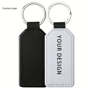 Porte-clés élégants en cuir PU, en acier inoxydable, pour une décoration écologique de l'école et de la Journée de la Terre - Product Image 5