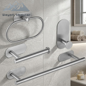 Set di Accessori <span class=keywords><strong>per</strong></span> Bagno in Acciaio Inox Wayon con Portasciugamani e Portarotolo - Product Image 2