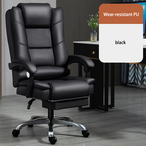 Jiuyi, silla de oficina de cuero de gama alta, ergonómica, cómoda, cojín de asiento de resorte, rotación 360, silla de estudio, silla de ordenador, sofá - Product Image 5