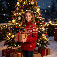 Collier cloche de Noël LED personnalisé avec logo OEM, bijoux clignotants de marque privée, vente en gros directe d'usine pour jouets promotionnels