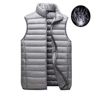 Gilet <span class=keywords><strong>d</strong></span>'hiver léger en duvet de canard blanc Vestes équestres col montant <span class=keywords><strong>sans</strong></span> manches Gilet court en duvet Veste Outwear - Product Image 2