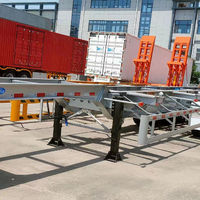 Semi-remorque châssis porte-conteneurs squelette 3 essieux 40 pieds 20 pieds pour tracteur, prix usine, vente chaude
