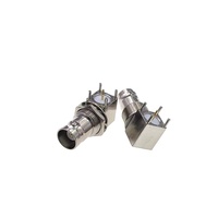 Connecteur BNC à angle droit pour circuit imprimé, connecteurs mâles BNC, câble coaxial RF, connecteur de broche