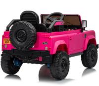 Voiture électrique pour enfant 12V, télécommande 2.4G, Land Rover Defender sous licence, avec poignée de poussée, pour enfants de 3 à 8 ans