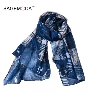 Más bufandas mujer impresión Maxi bufanda del Hijab suave chales envuelve señora viscosa pañuelos bufandas de moda - Product Image 1