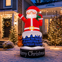 Décoration de Père Noël gonflable géante personnalisée pour les événements de Noël et les expositions commerciales