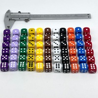 Dés en acrylique de 16 mm, couleur unie, coins arrondis, personnalisables, cube de jeu