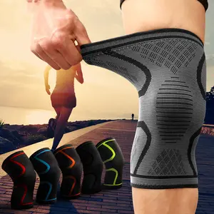 Goedkope Groothandel 3D Gebreide Knie Brace Compressie Knie Mouw Anti Skid Knie Ondersteuning