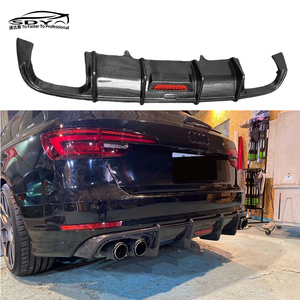 Diffusore Posteriore in Fibra di Carbonio Stile KB con Luce per <span class=keywords><strong>Audi</strong></span> <span class=keywords><strong>A4</strong></span> B9 <span class=keywords><strong>Allroad</strong></span> 2017-2019 - Product Image 2