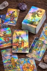 Custom Holographic Laser-Finish Oracle <strong>Deck</strong> with Silver Holo Edge Printing Paper Material for Parties &amp; Gifts - Product Image 6