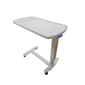 Hospital <b>Table</b> <b>Adjustable</b> Height Rectangle Plastic Trestle Base Off White L800xW320xH750-1000mm - Product Image 1