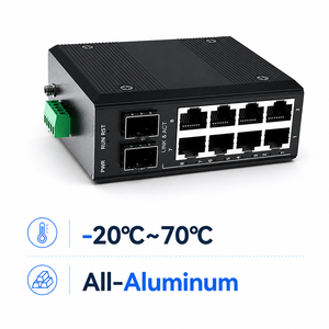 Switch de Red Gigabit Ethernet de Grado Industrial Hosecom, Fuerte Protección Contra Interferencias, Reconocimiento Automático Inteligente MDI/MDIX, Switch PoE - Product Image 2