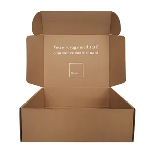 Custom printed shipping boxes kraft biodegradable mailer box small recycled brown corrugated cardboard box for packing